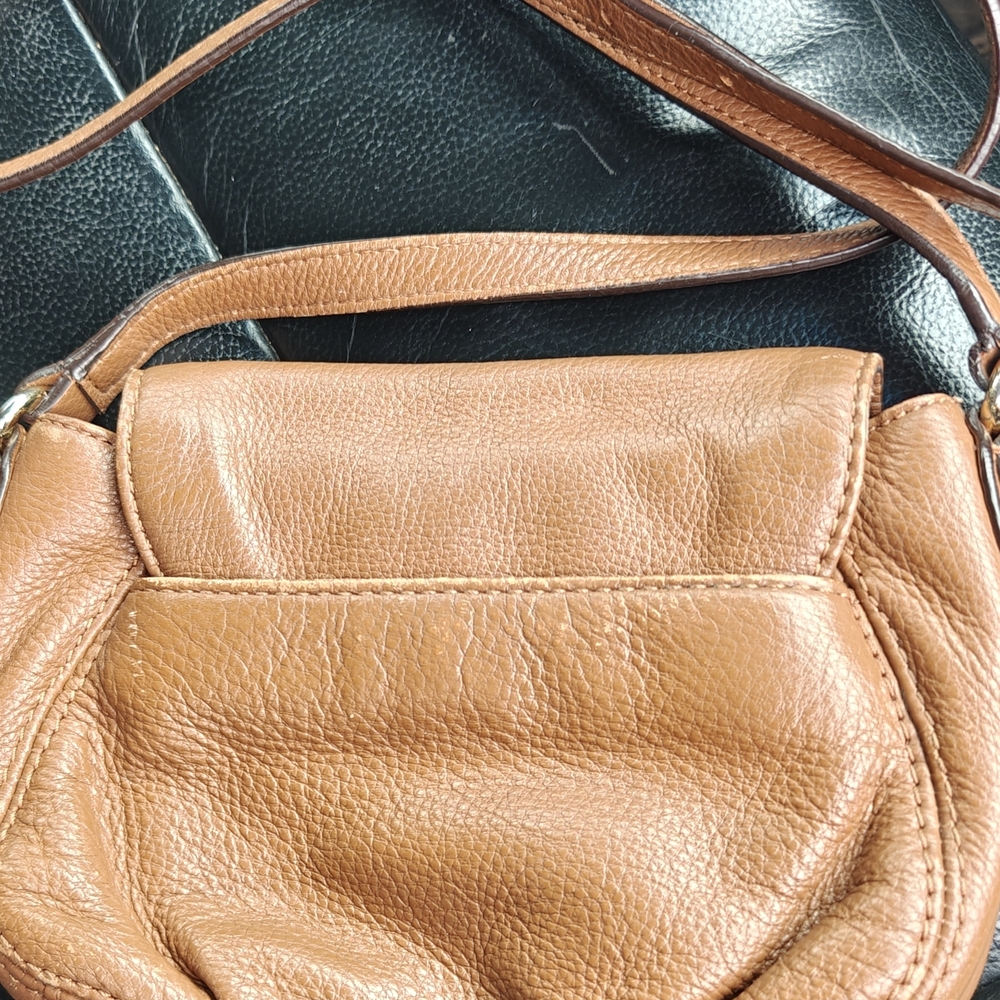 Michael Kors Tan Leather Crossbody Bag - Picture 5 of 16